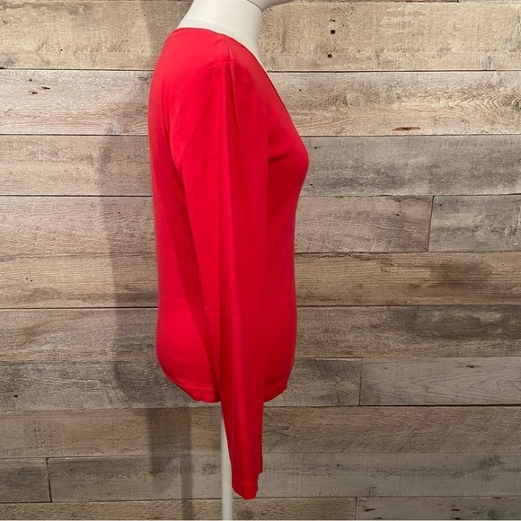 🛍️3/$30 EDC Eaprit women’s red long-sleeved t-shirt in size  medium - Picture 4 of 7